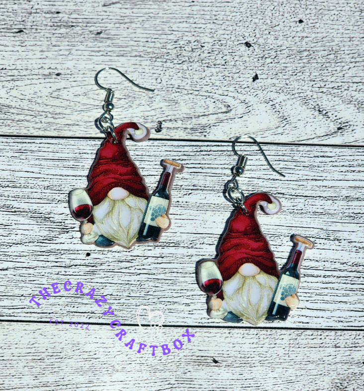 Wine Gnome Earrings