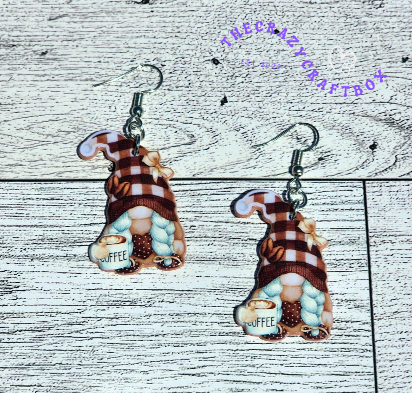 Coffee Gnome Earrings