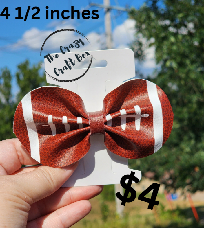 Football Hair Bows