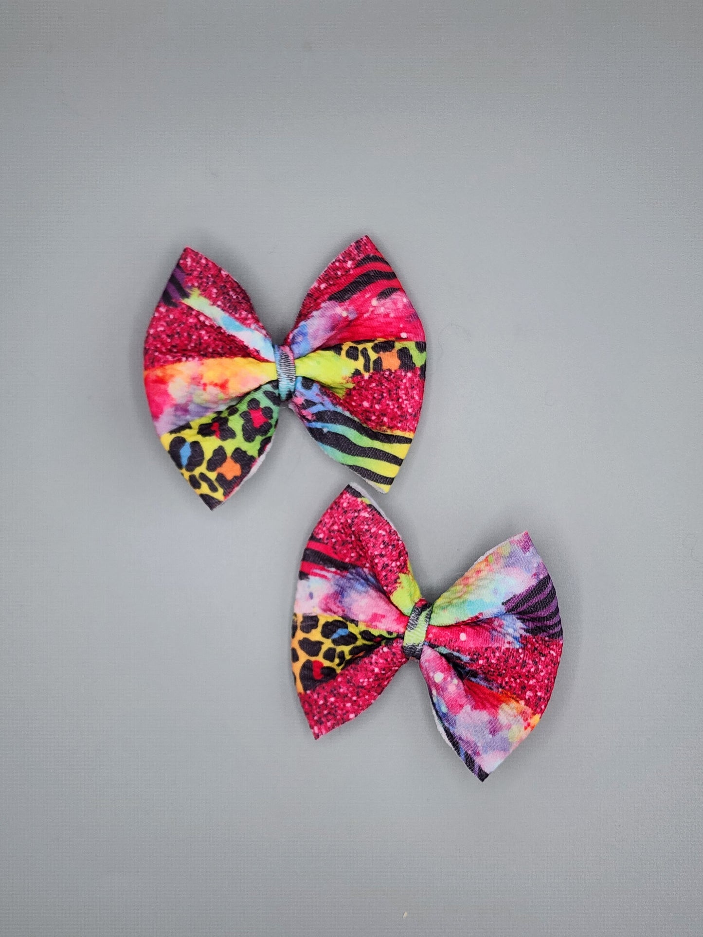 Zebra & Leopard Paint Stripe Bows