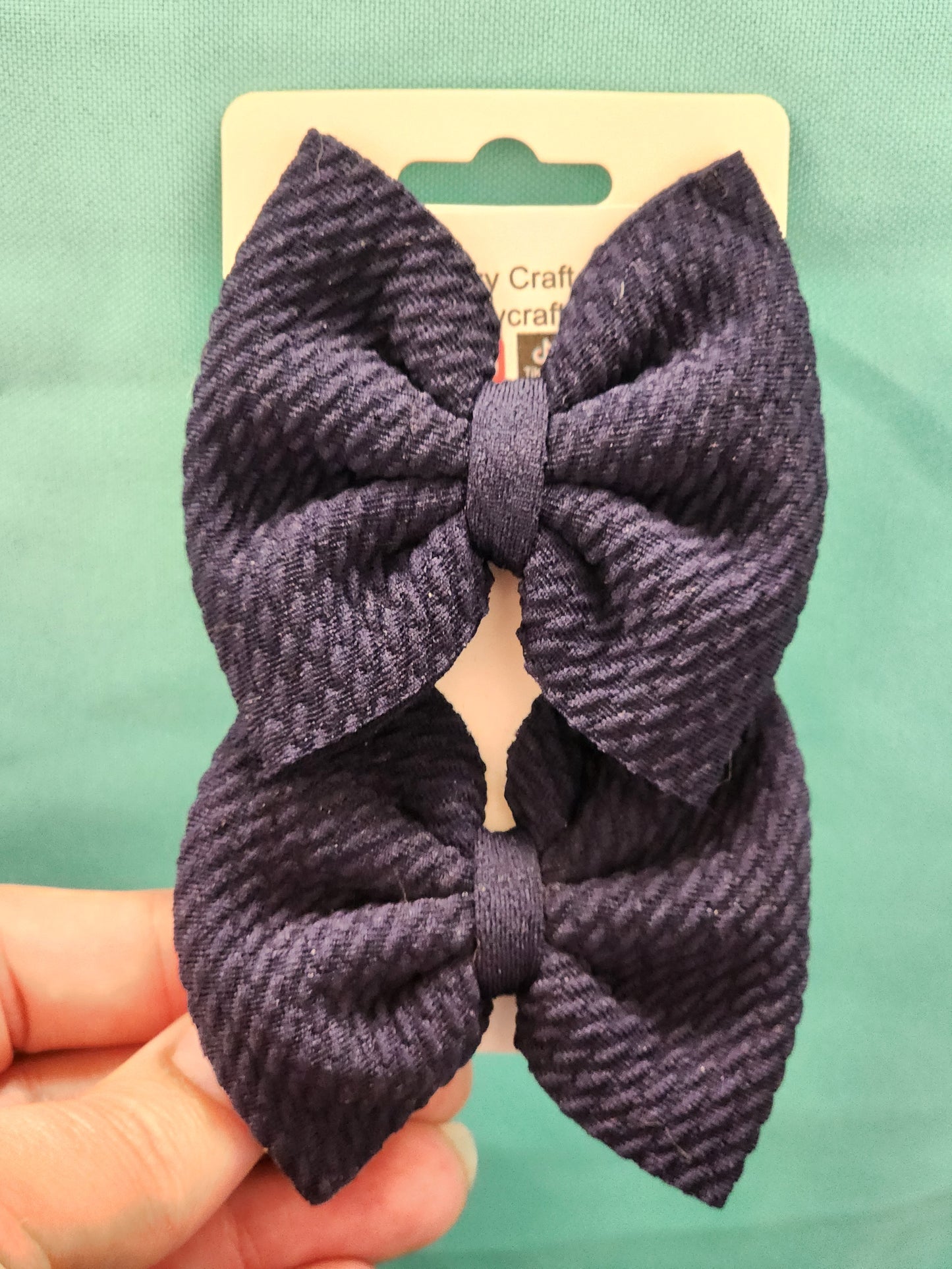Navy Hair Bows