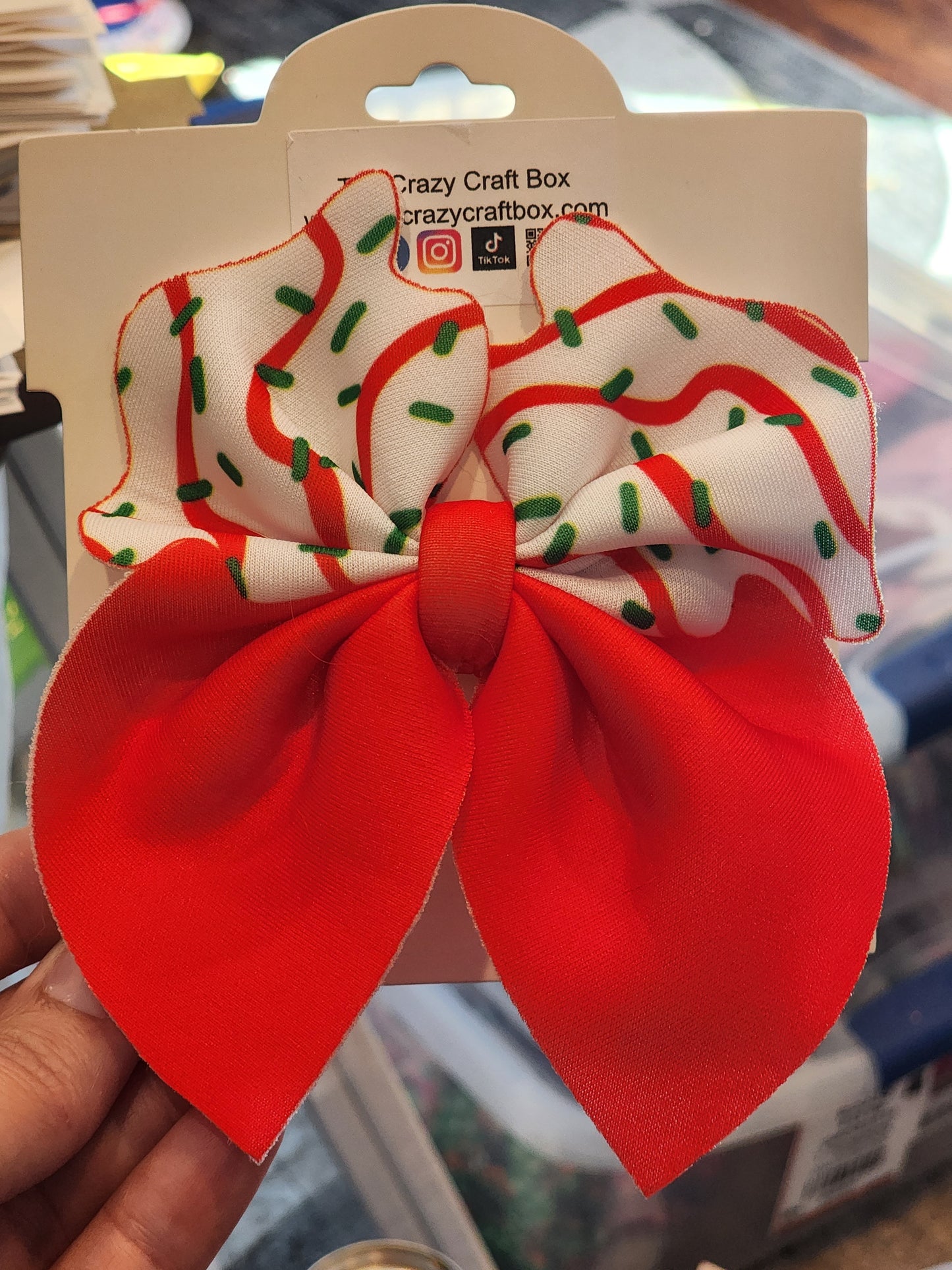 Christmas Neoprene Hair Bows – Holiday Peppermint, Santa, Gingerbread & Festive Prints