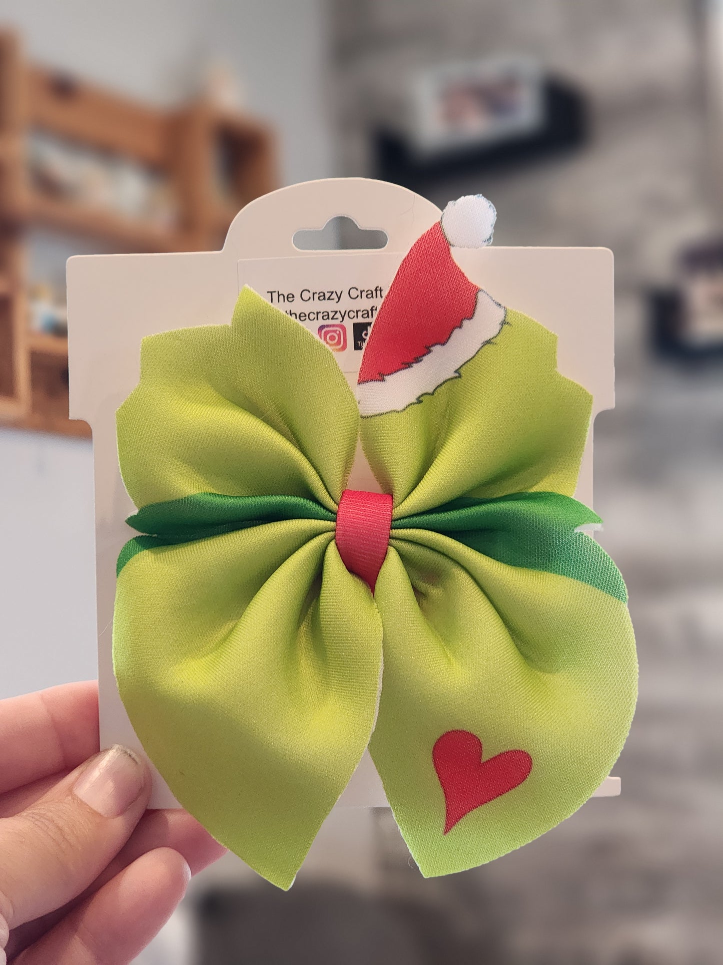 Christmas Neoprene Hair Bows – Holiday Peppermint, Santa, Gingerbread & Festive Prints