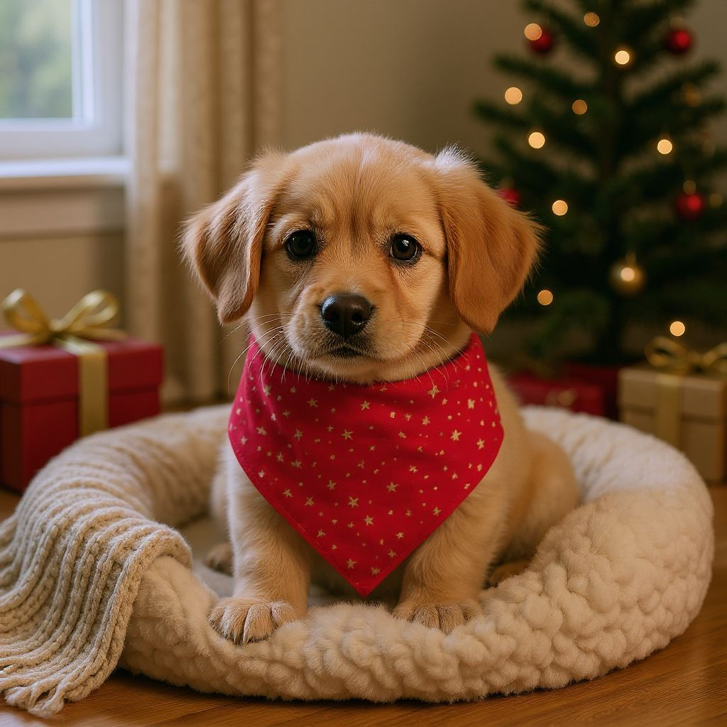 Red & Gold Stars Bandana