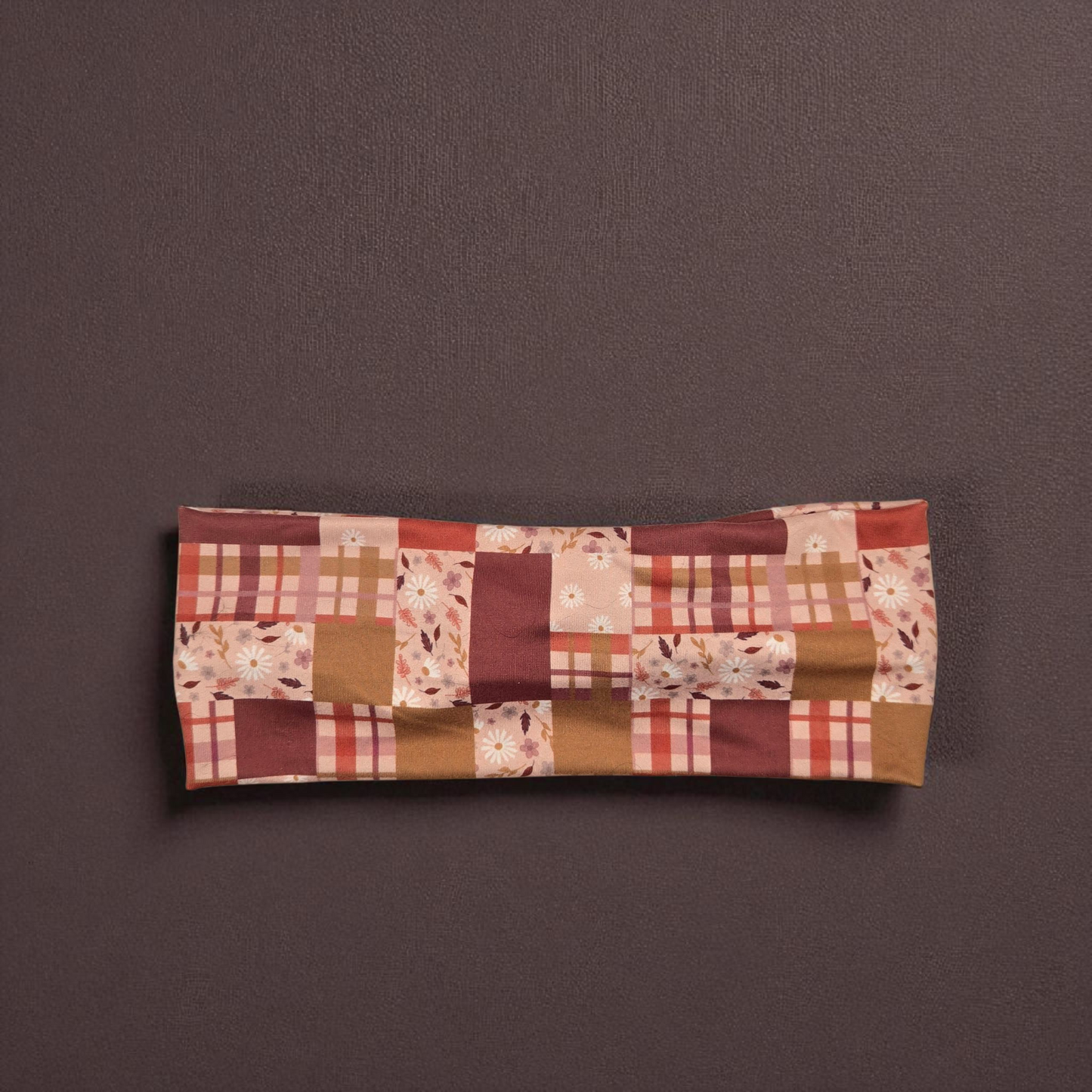 Handmade Fall Patchwork Knotted Headband | Autumn Boho Hair Accessory