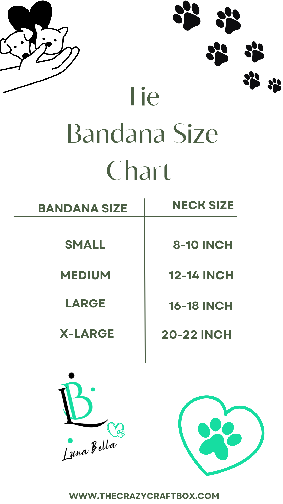 Rainbow Paw Print Pet Bandana