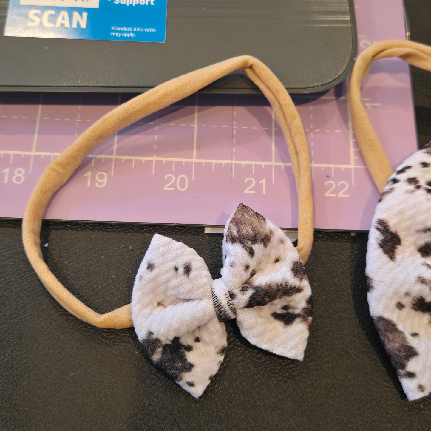 Brown Cow Hair Bows