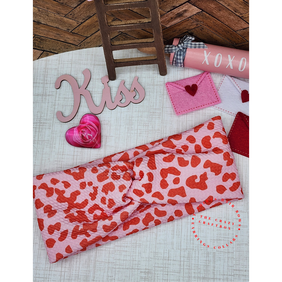 Pink & Red Cow Print