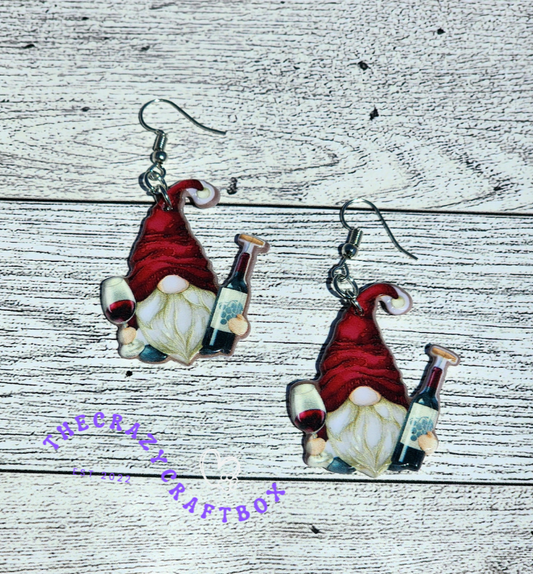 Wine Gnome Earrings