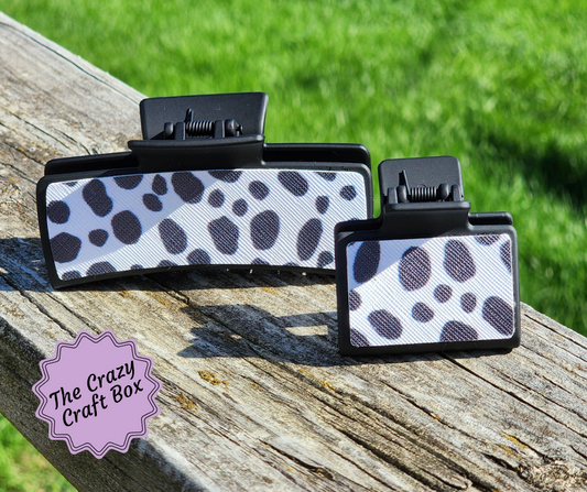 Cow Print Claw Clips Style #1