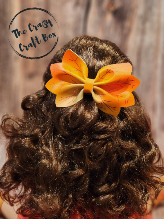 Autumn Leaf Hair Bow