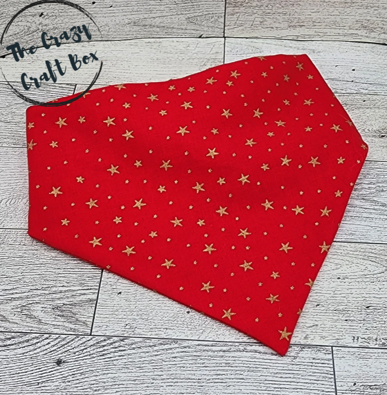 Red & Gold Stars Bandana
