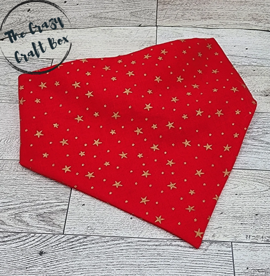 Red & Gold Stars Bandana