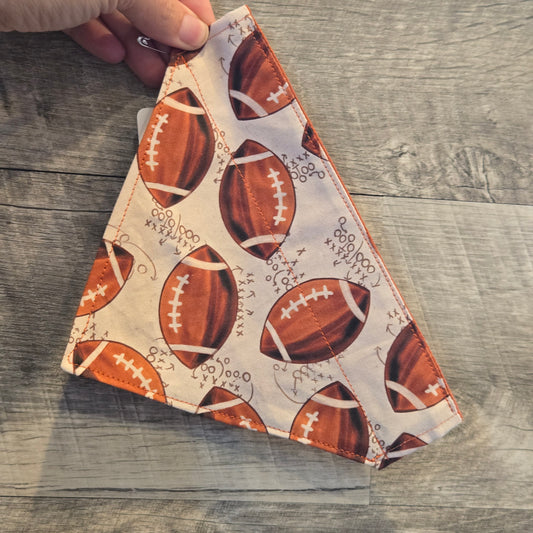 Football Dog Bandana | Game Day Pet Accessory | Handmade Over the Collar Bandana for Dogs & Cats | Sports Fan Pet Gift