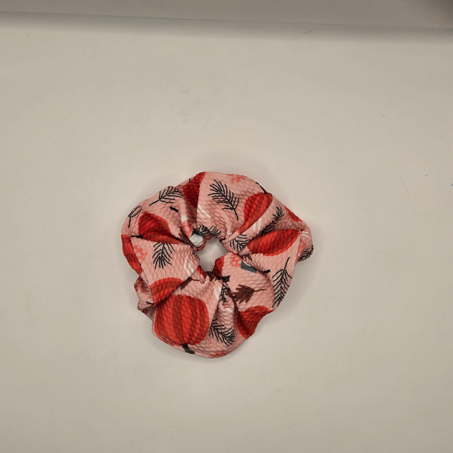 Pumpkin Scrunchie – Fall Hair Accessory | Seasonal Pumpkin Hair Tie | Autumn Wrist Scrunchie