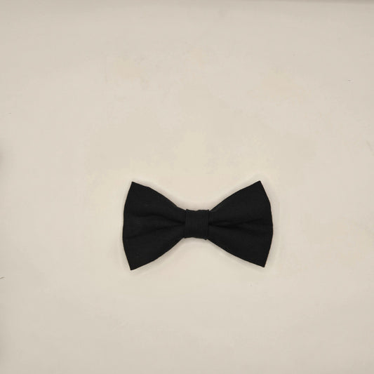 Black Bow Tie Collar Accessory | Handmade Pet Outfit for Dogs & Cats
