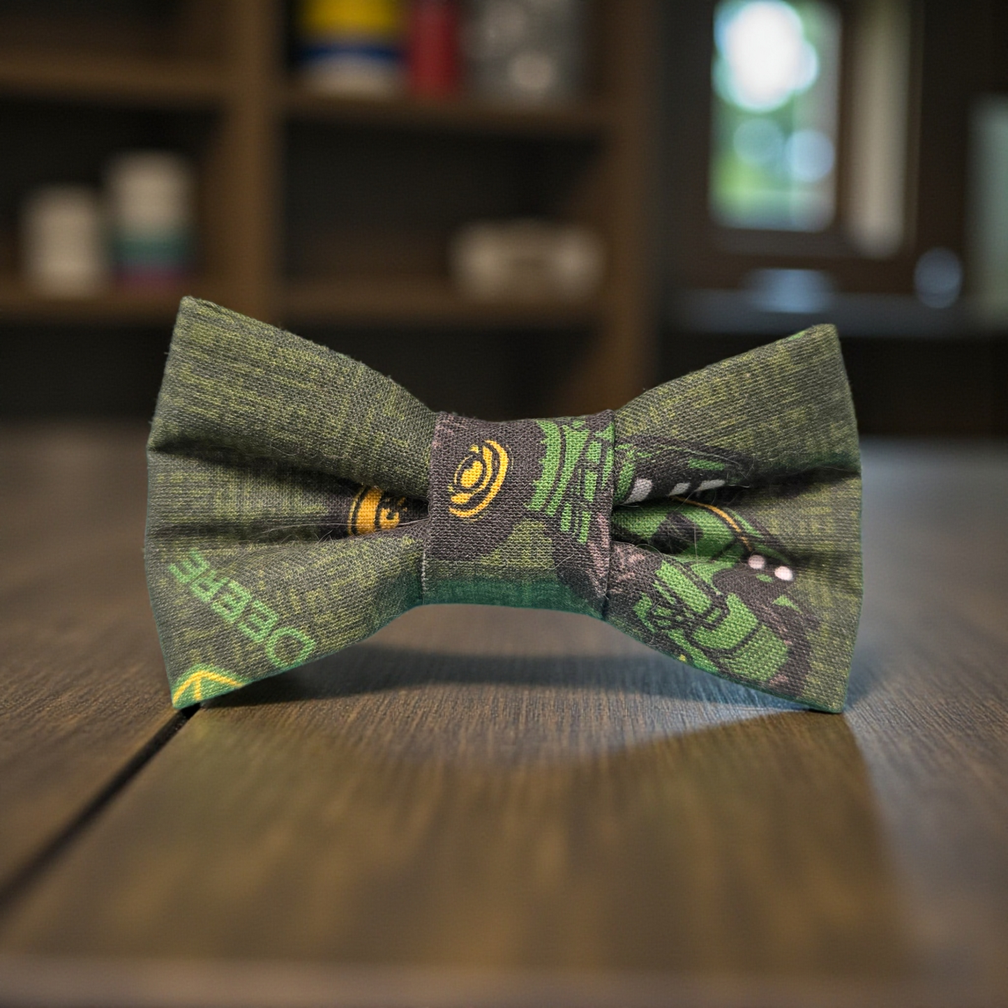 Green Tractor Dog Bow Tie Collar Accessory | Handmade Pet Outfit for Dogs & Cats