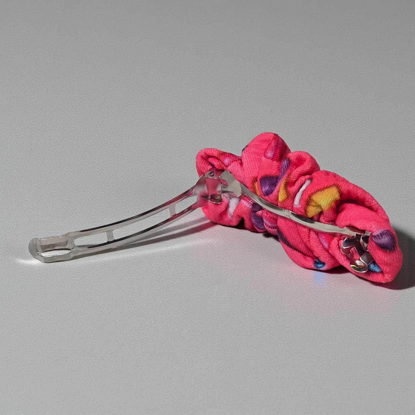 Barrettes for Women & Girls – Handmade Fabric Hair Clips | Polka Dot, Pink, Rainbow Swirl | Stylish Hair Accessories, Gifts, Party Favors