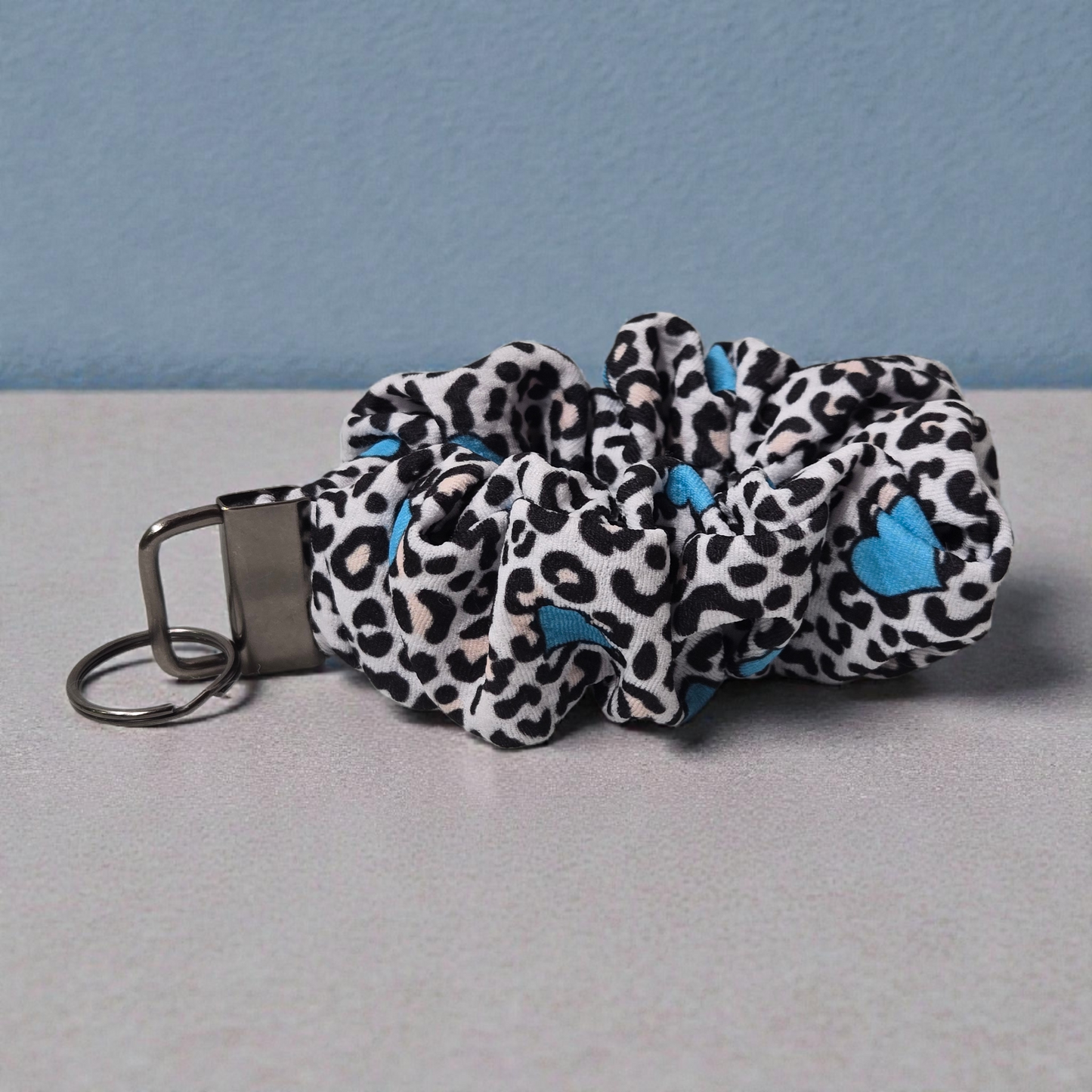 Scrunchie Wristlet Keychain for Women – Stretch Fabric Key Ring Bracelet – Assorted Colors & Patterns