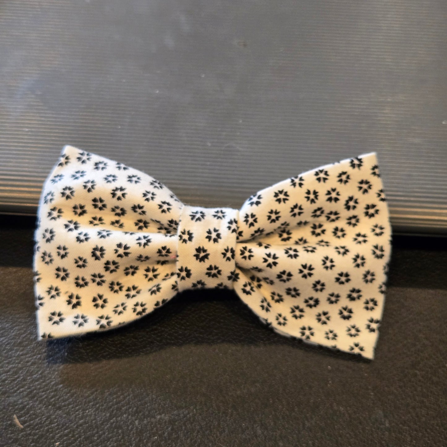 Black & White Pet Over the Collar Bow Tie | Classic Dog Bow Tie | Handmade Dog & Cat Bowtie | Formal Pet Accessory XS-XL