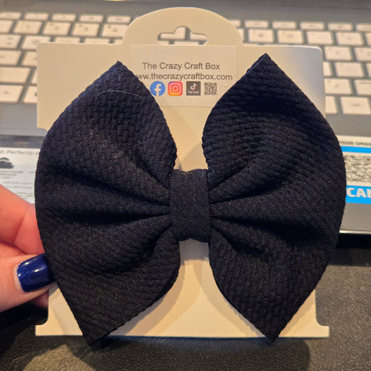 Black Hair Bows