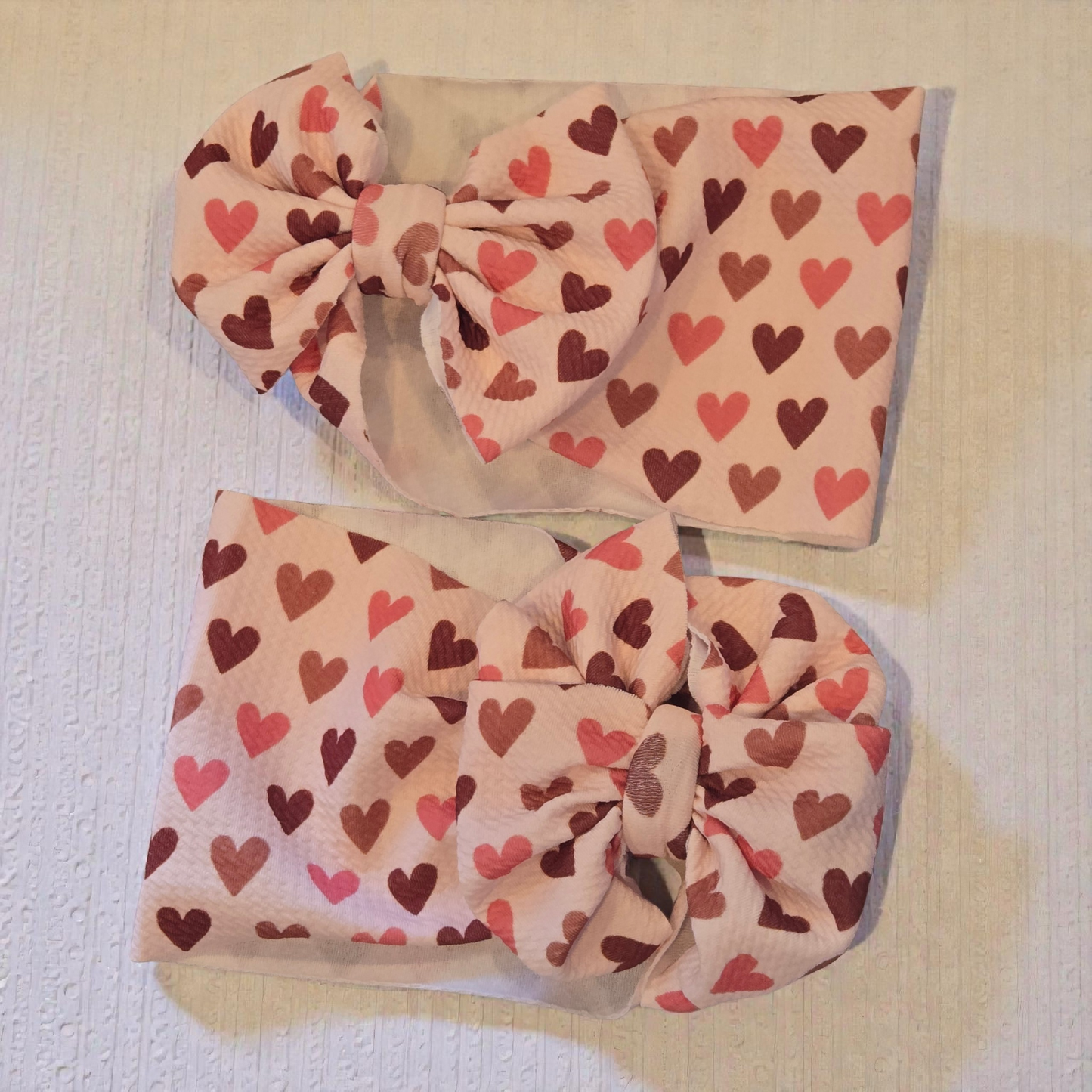 Pink & Brown Hearts