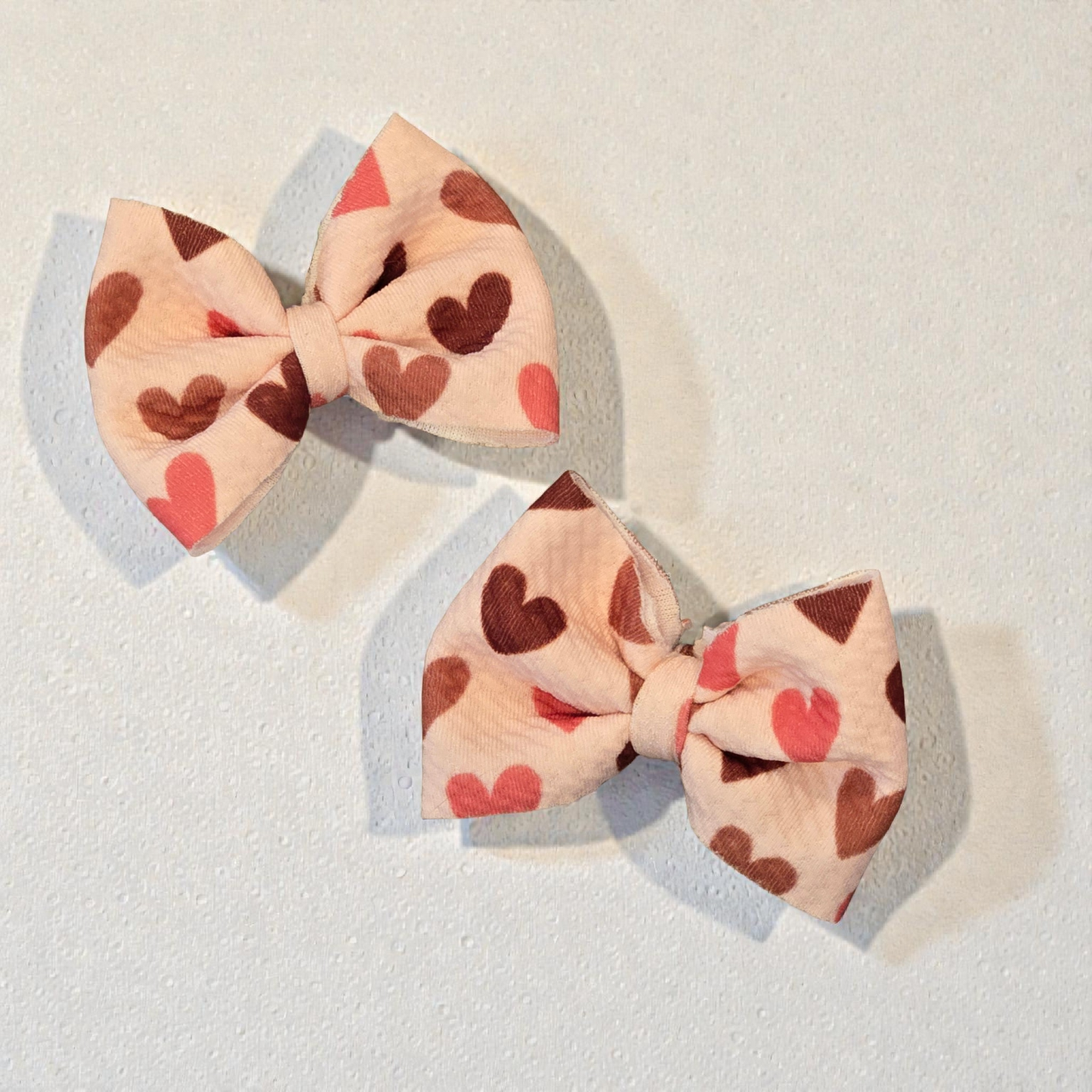 Pink & Brown Hearts
