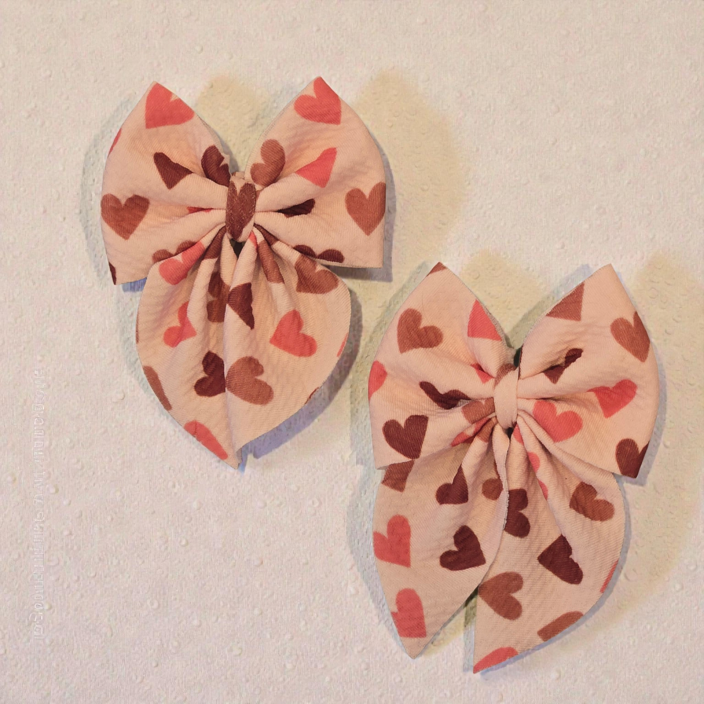 Pink & Brown Hearts