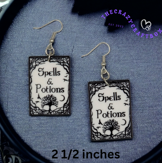 Spells & Potions Book Earrings