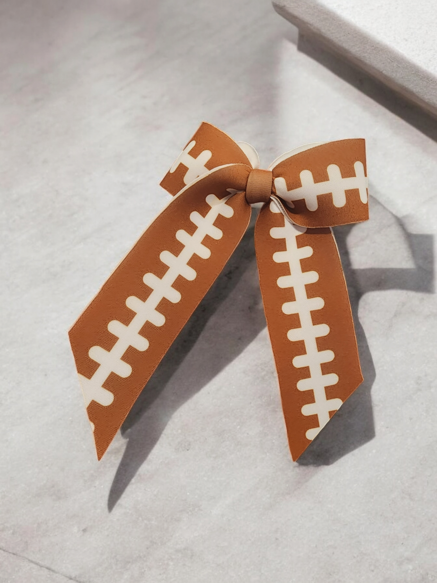 Baseball & Football Stitch Hair Bow – Game Day Sports Hair Accessory