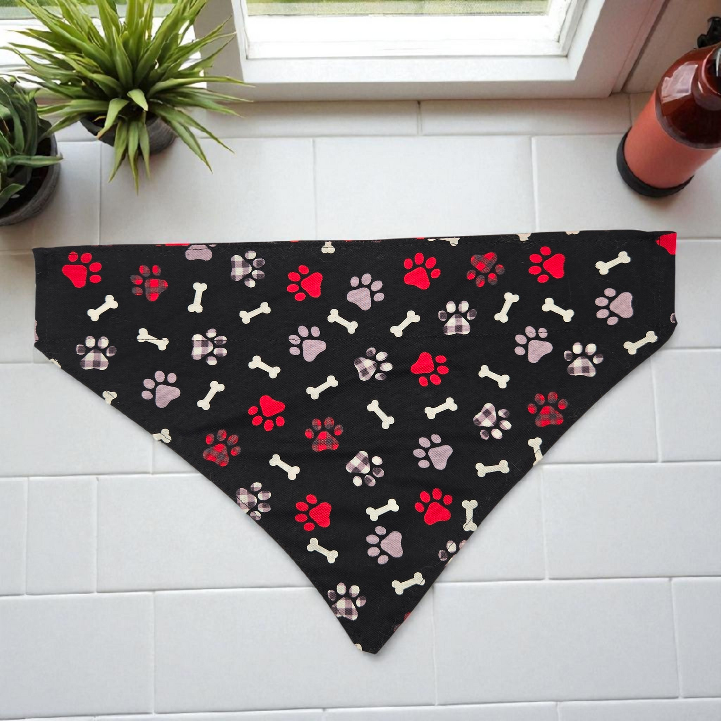 Black Paw Print Bandana