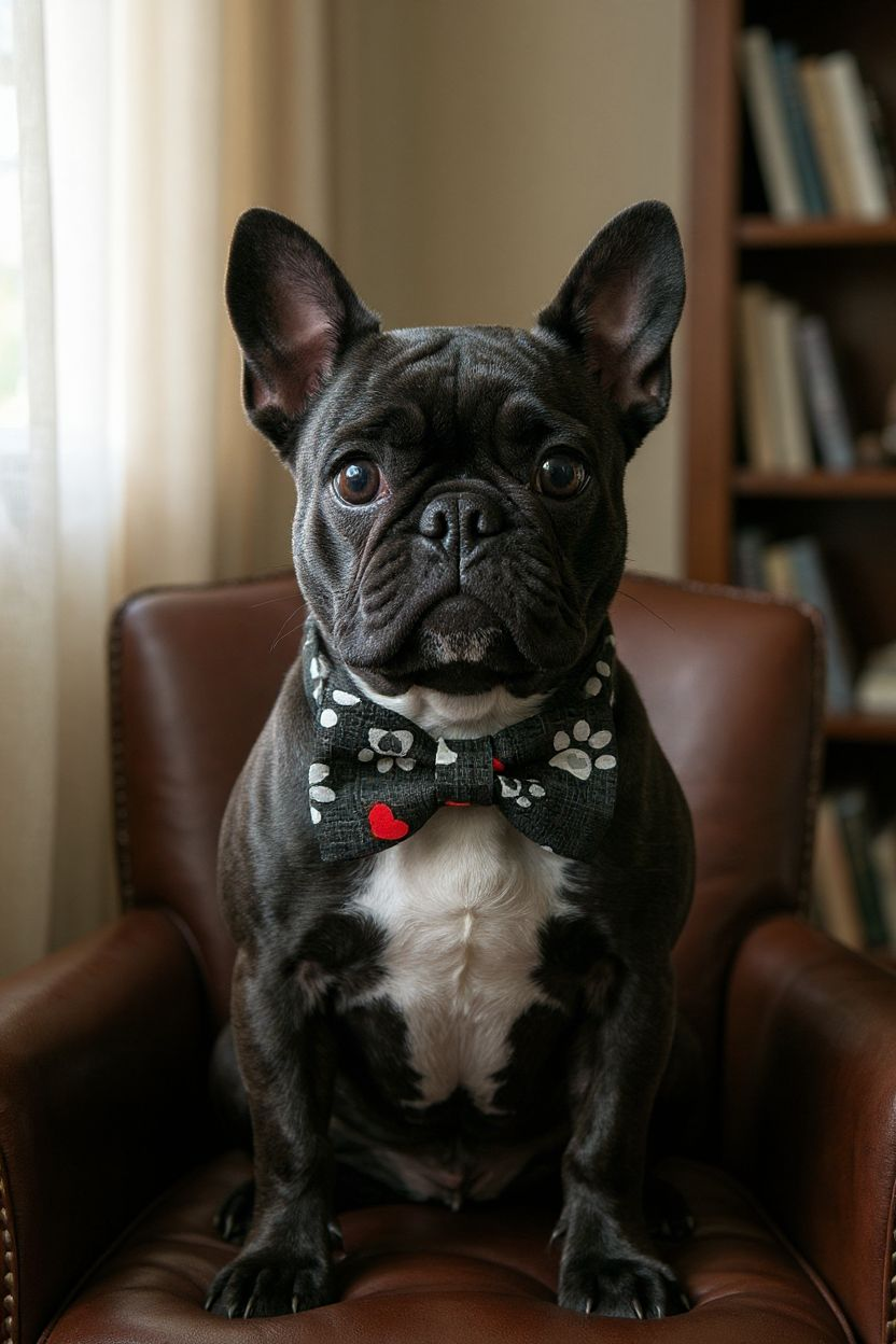 Grey & White Paw Print Bow Tie Collar Accessory | Handmade Pet Outfit for Dogs & Cats