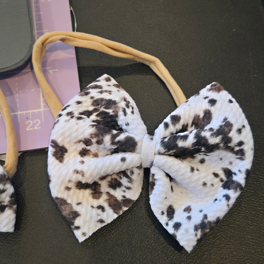 Brown Cow Hair Bows