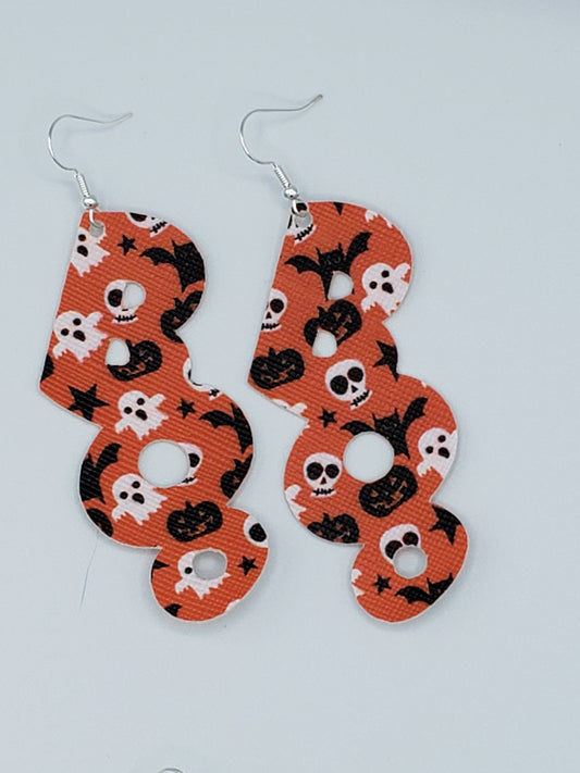 Boo Halloween Earrings