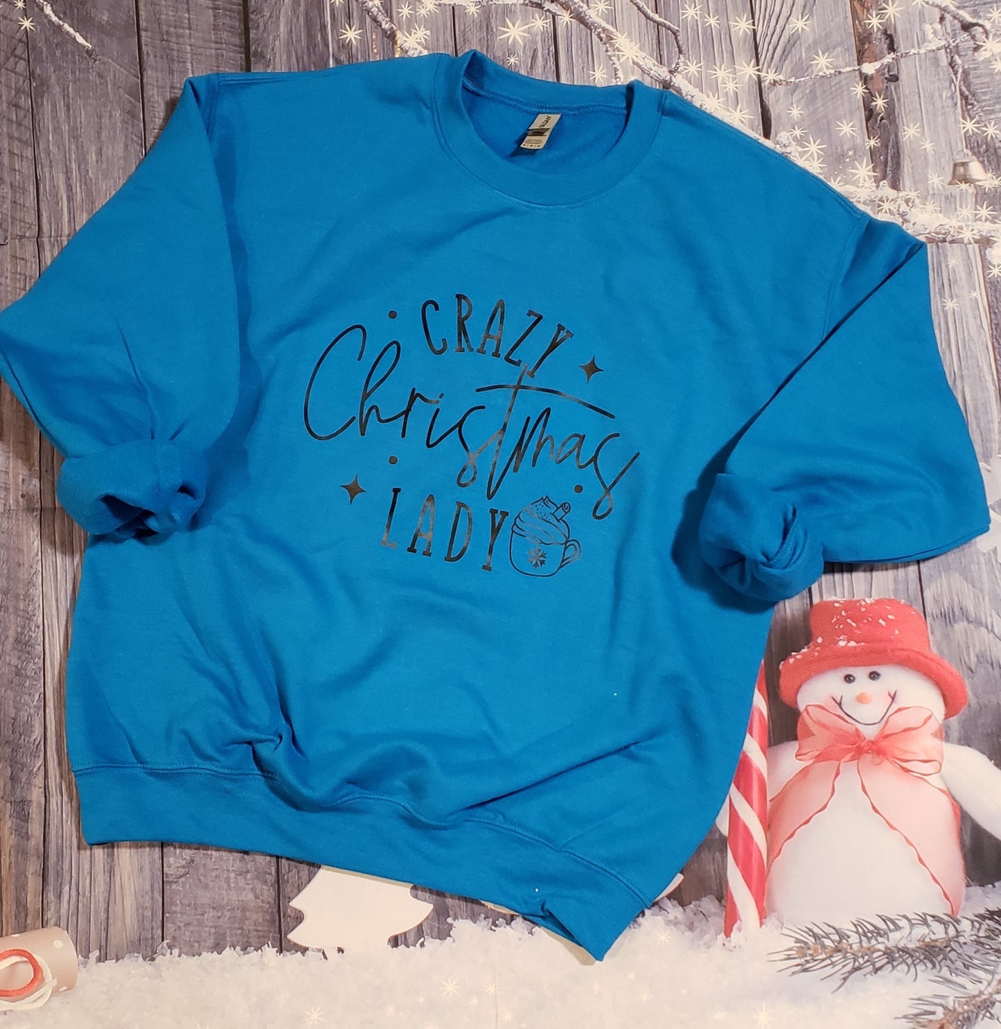 Crazy Christmas Lady Sweatshirt | Festive Holiday Crewneck | Funny Christmas Shirt for Women | Cozy Winter Graphic Sweatshirt | Holiday Gift Idea